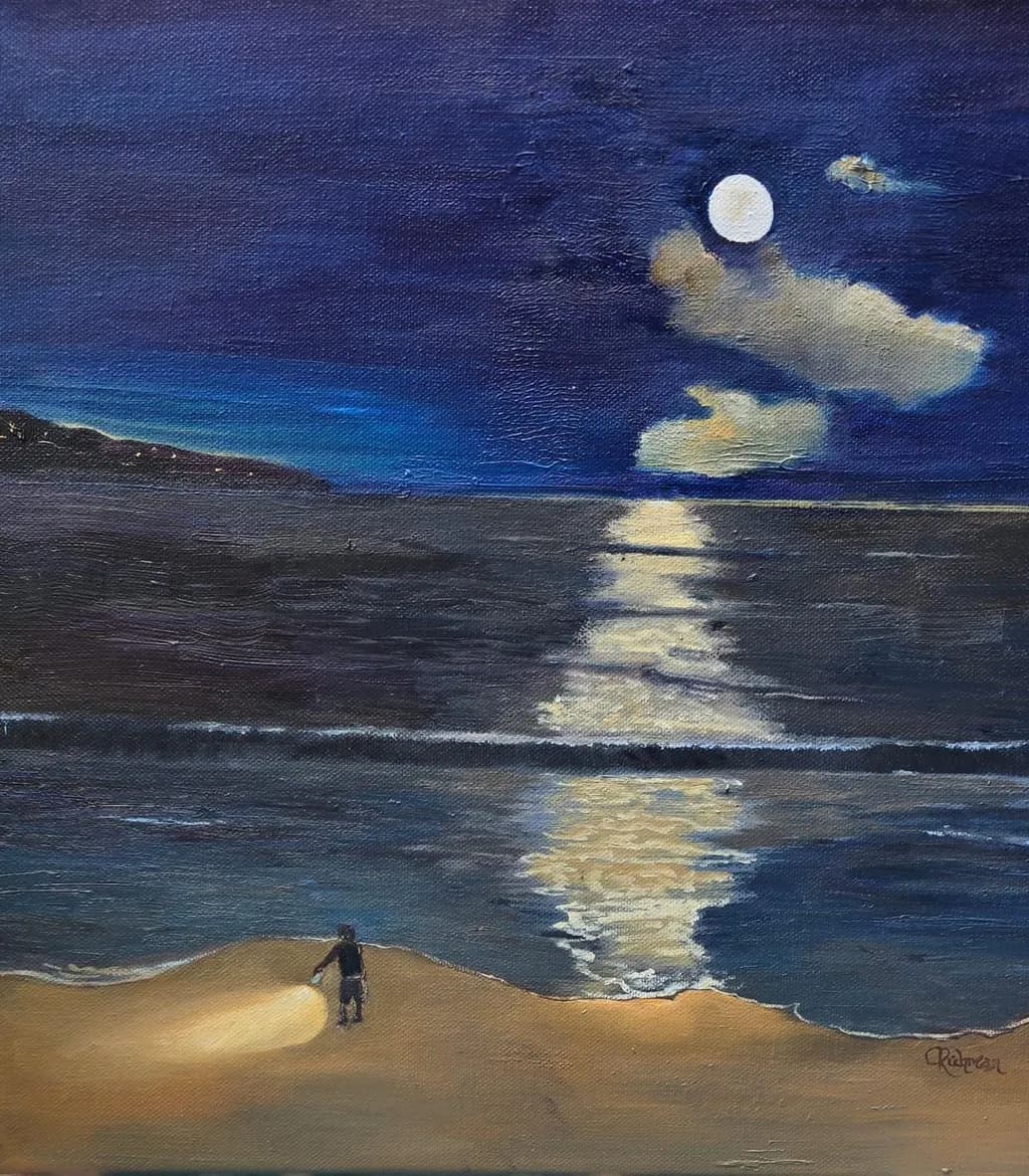 Moonlight Walk -Oil- AU$550