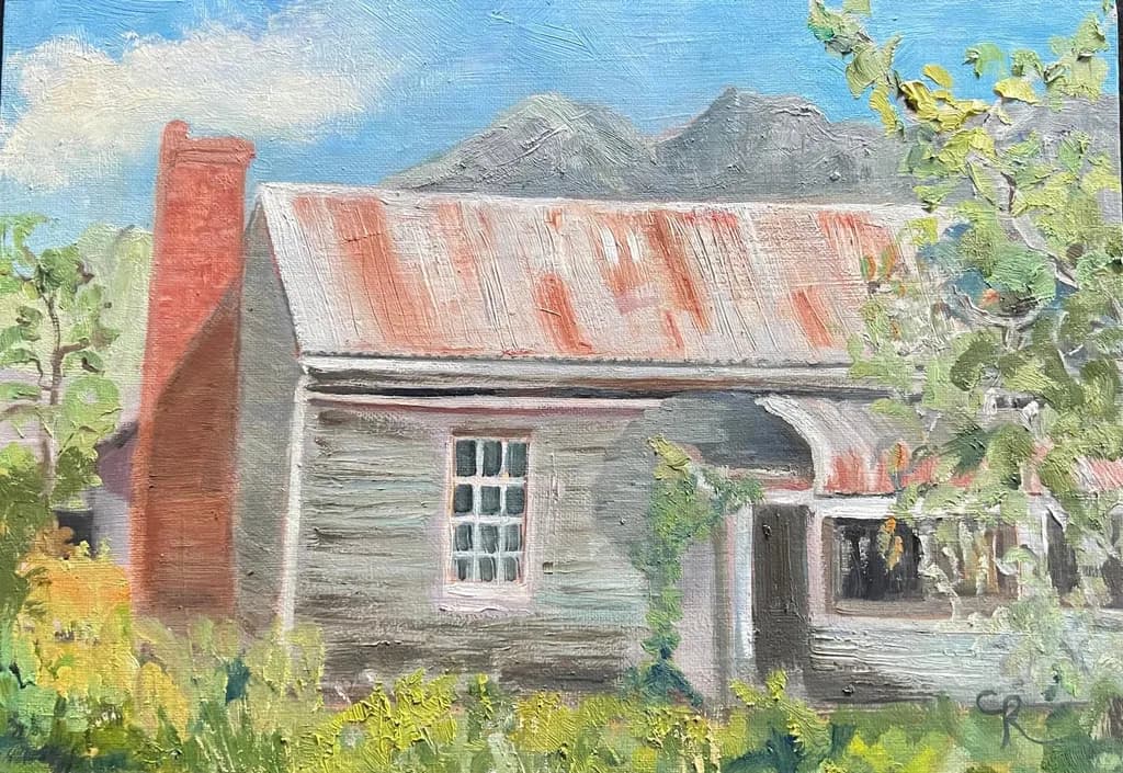 Tasmanian Shack -Oil- AU$250
