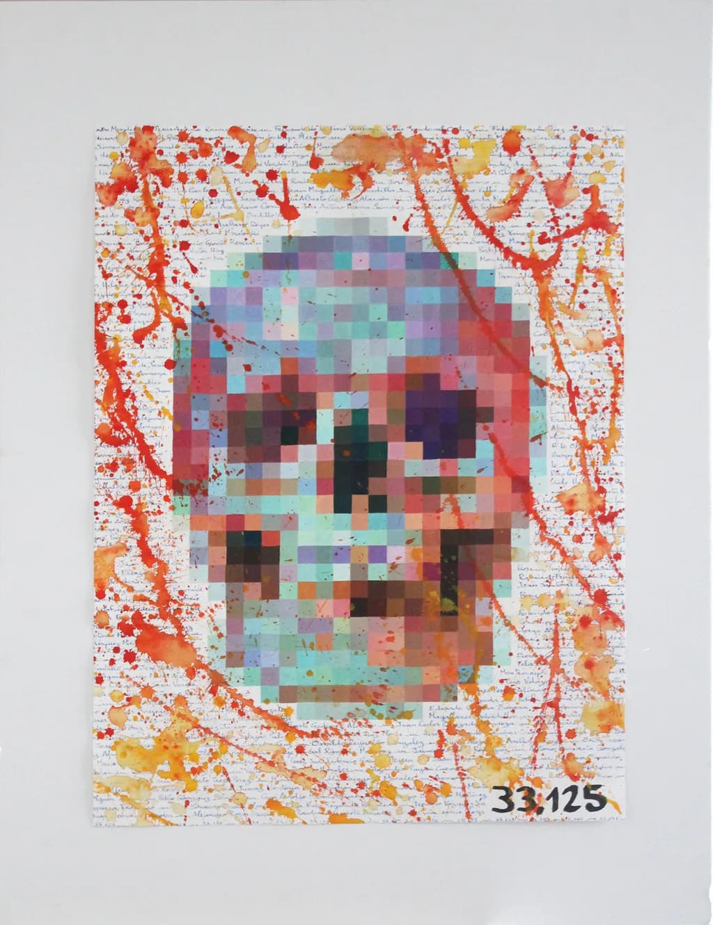 Pixelated Skull