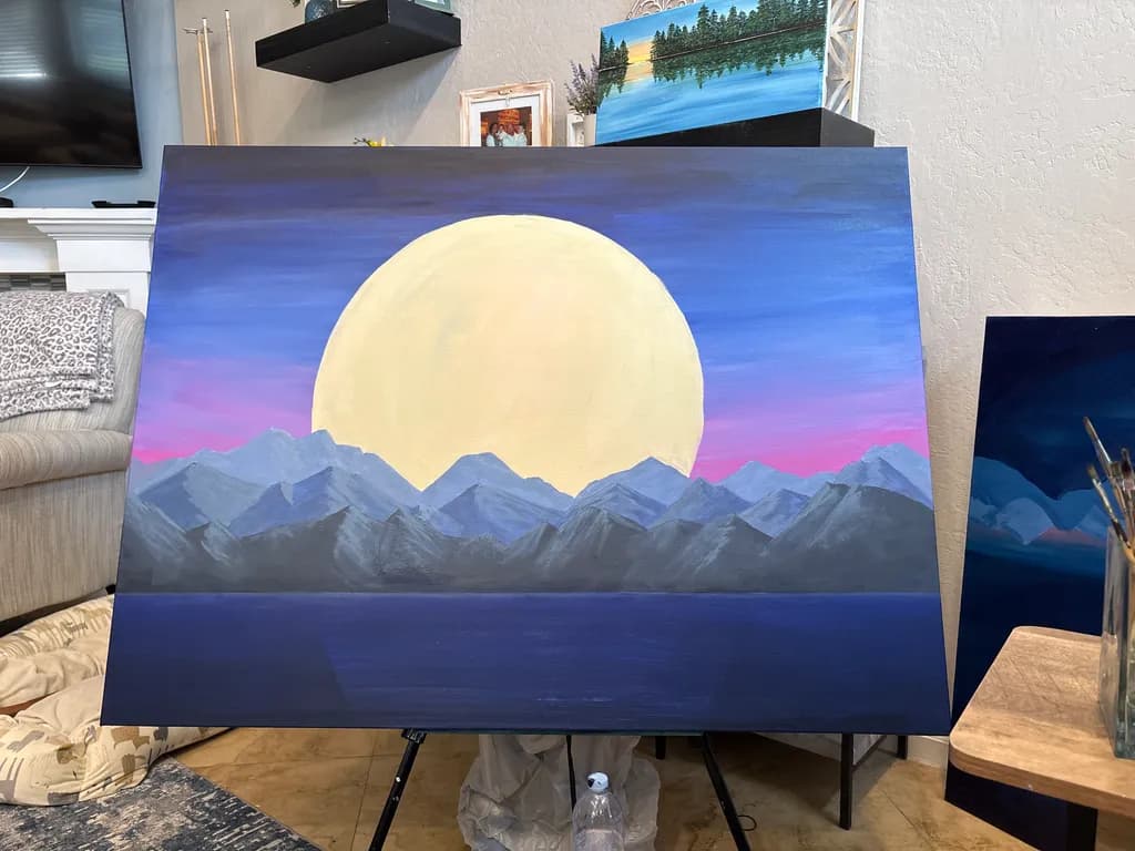 Moon Over Mountains