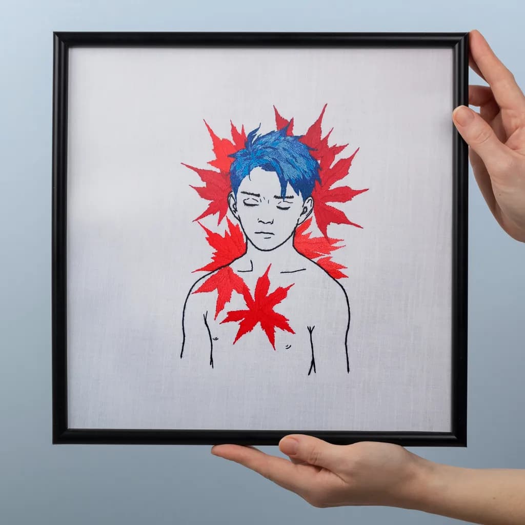 Blue Leaf Portrait