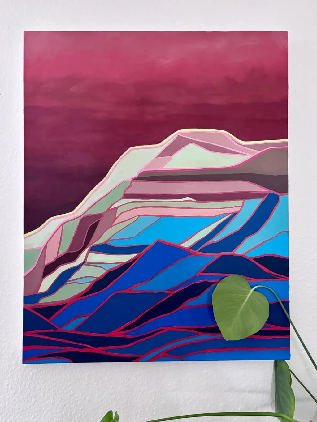 Geometric Mountain Landscape