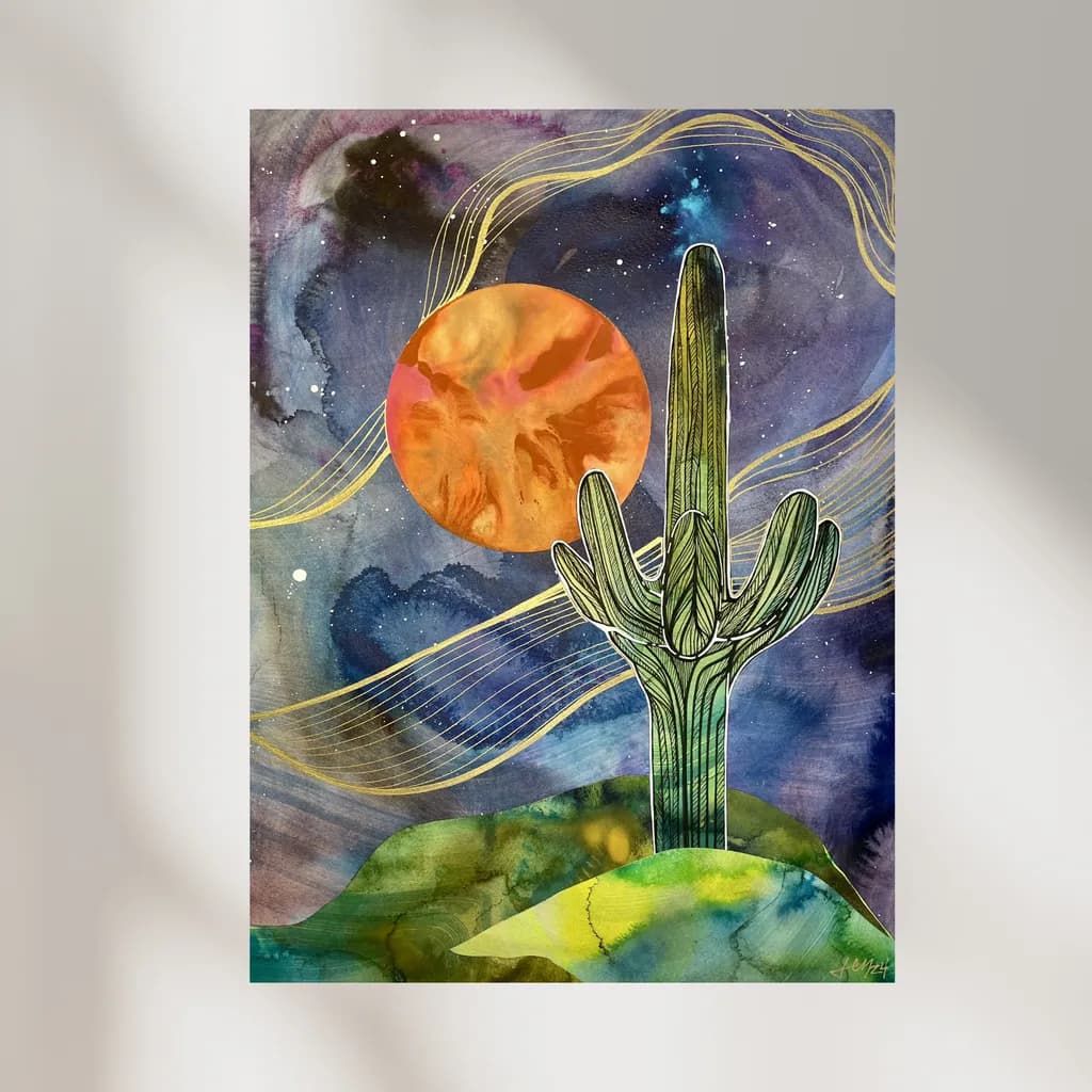Saguaro of the Cosmic Night