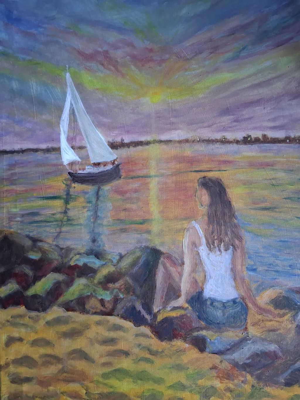 Sunset Sailboat View