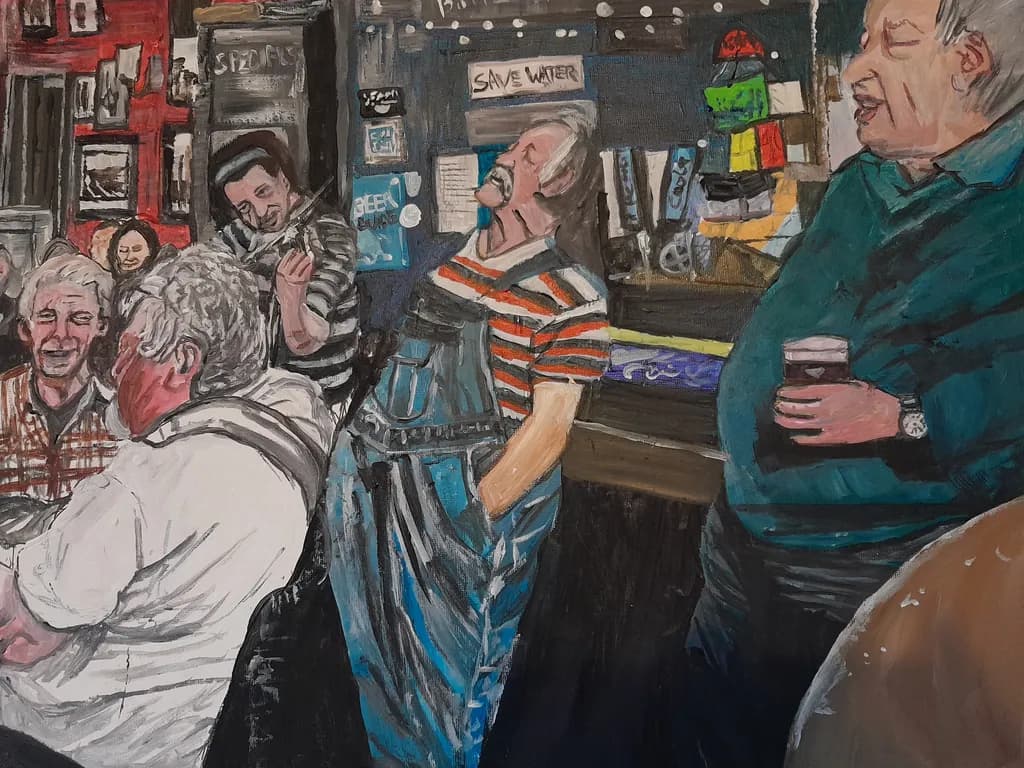 Pub Conversation Scene