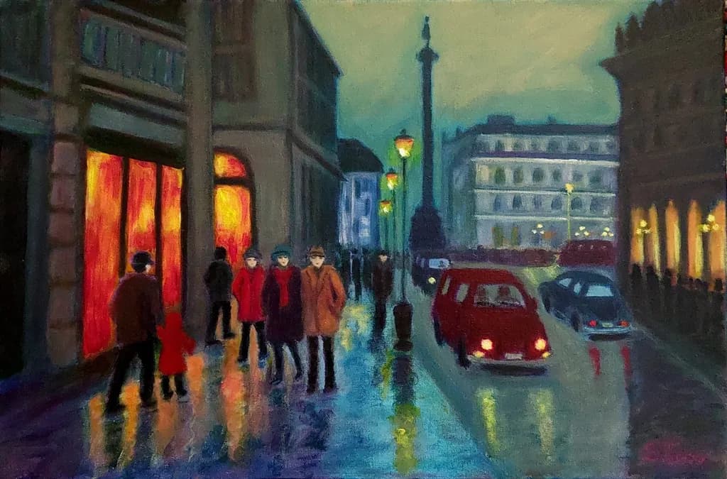 Rainy Evening Stroll