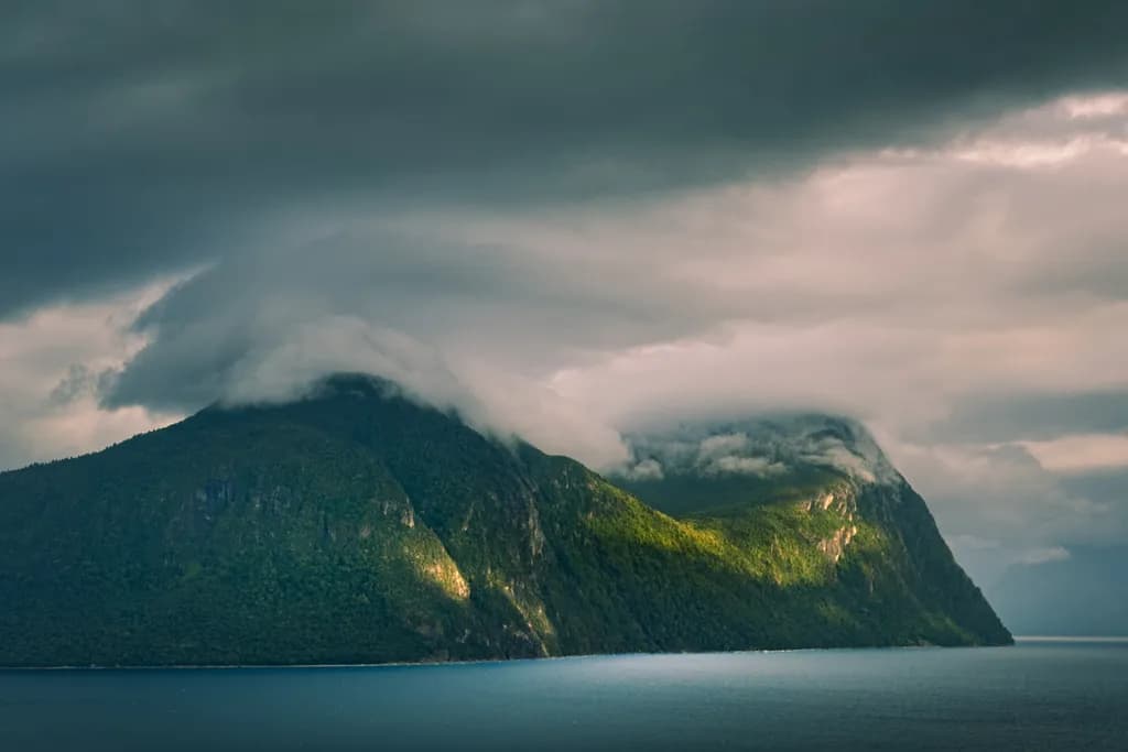 Cloud-Capped Mountain Coast