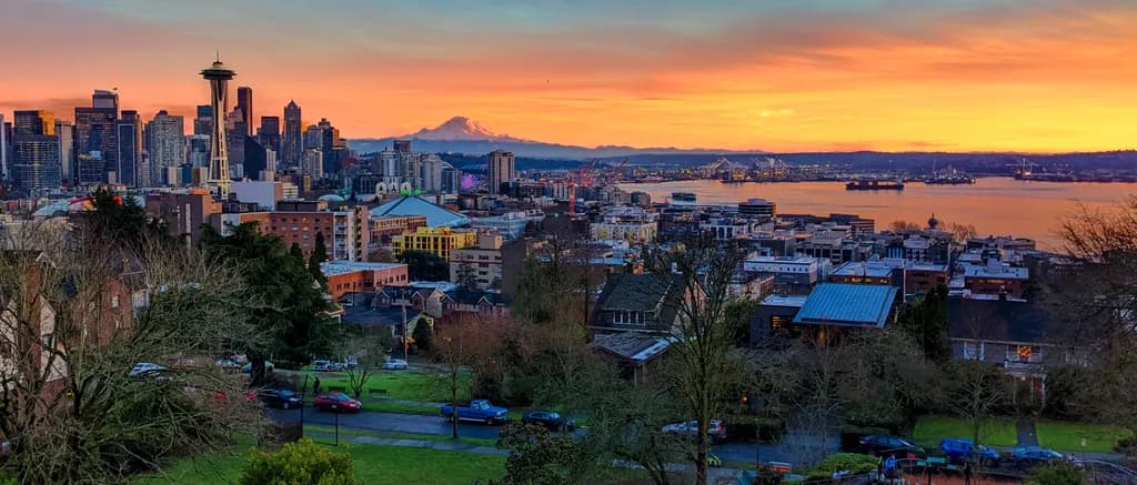 Seattle Cityscape Sunset