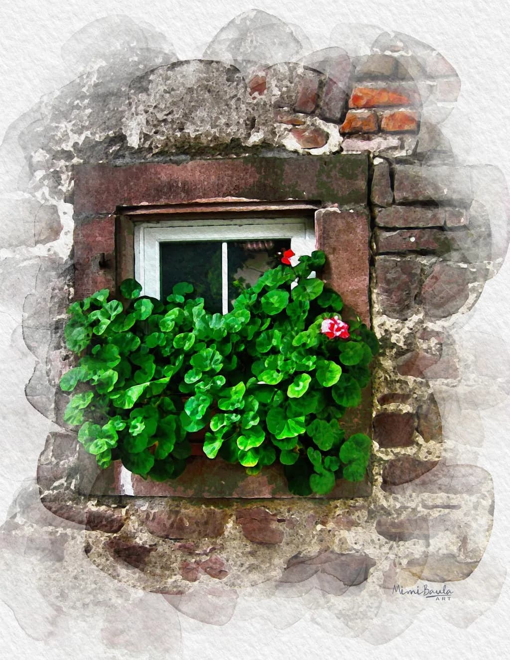 Small Flower Window Wall