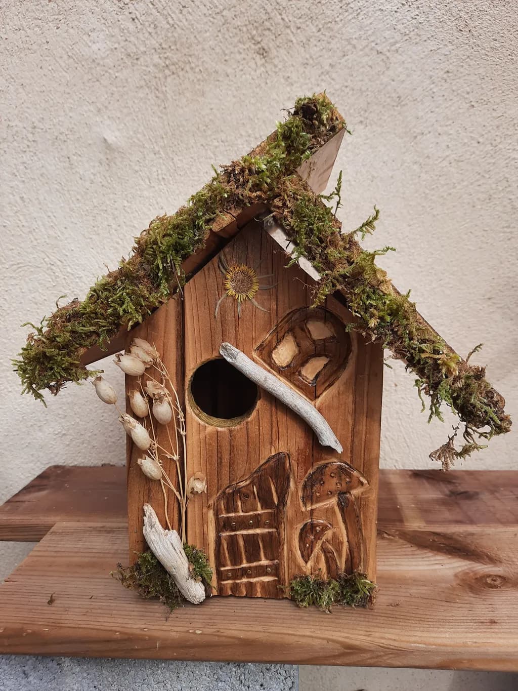 Mossy Birdhouse Delight