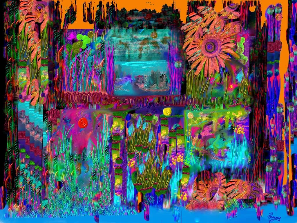 Colorful Floral Tapestry