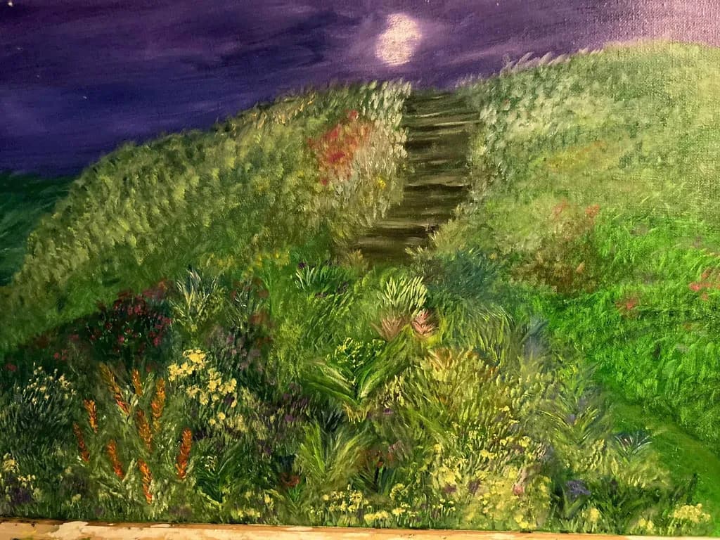 Moonlit Garden Steps