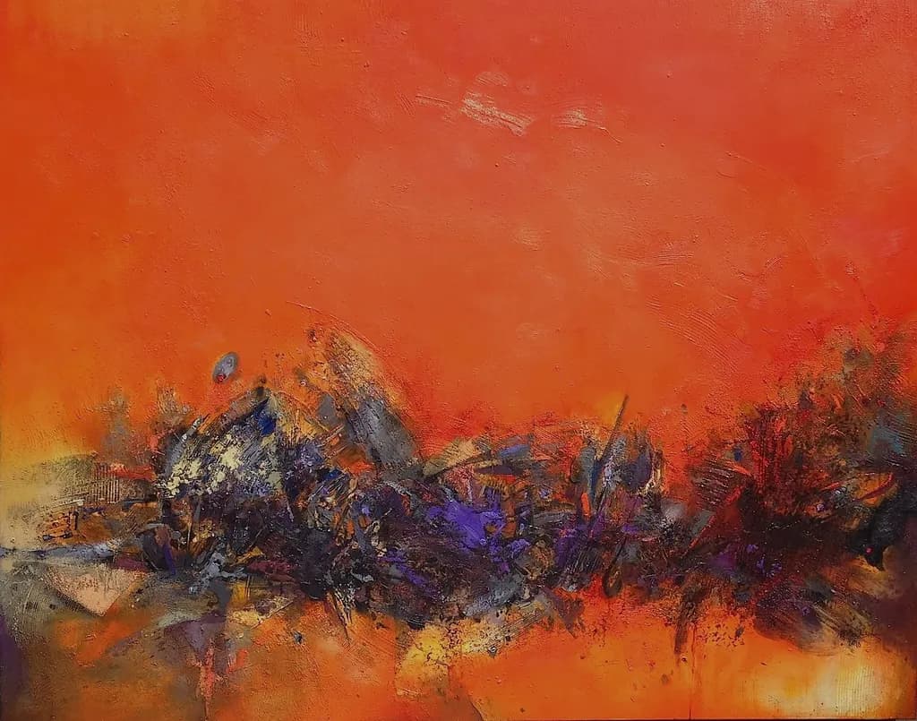 Abstract Orange Composition