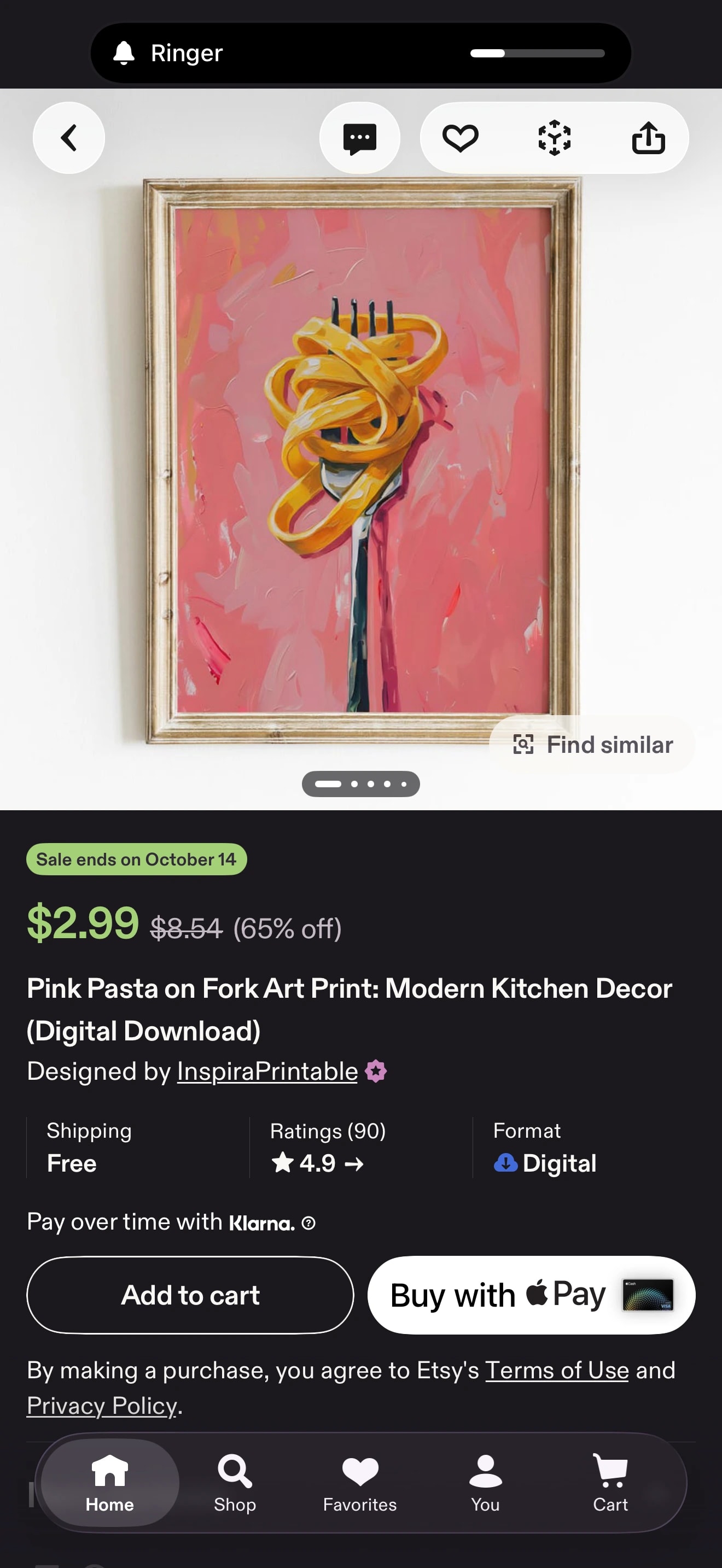 Pink Pasta Fork
