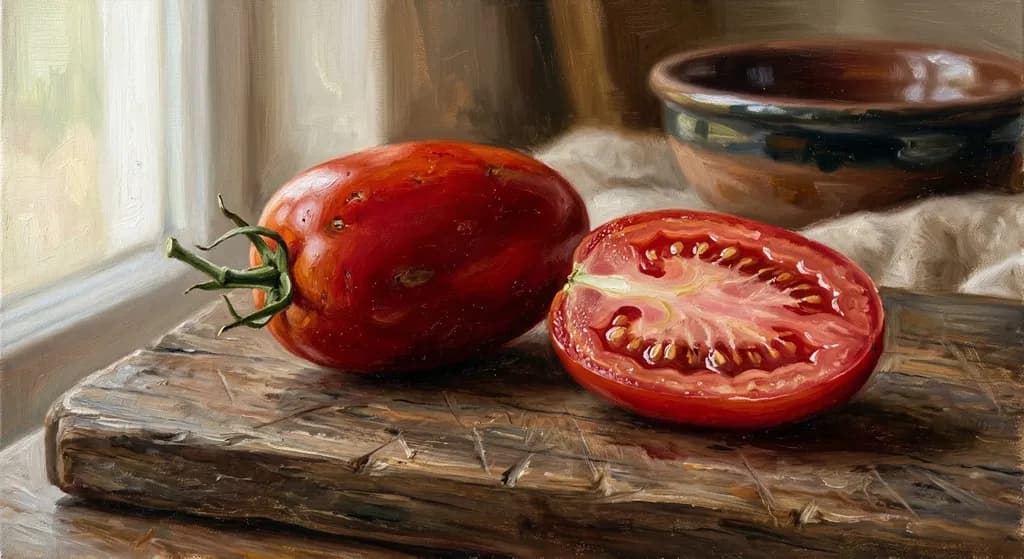 Sliced Tomato Still Life