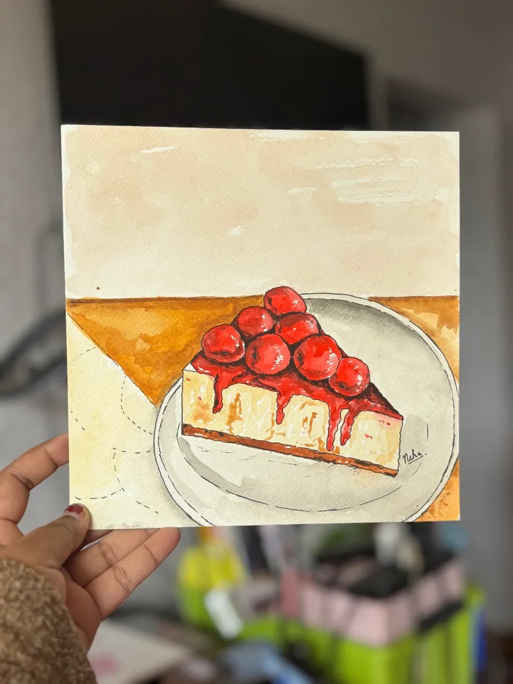 Cherry Cheesecake Slice