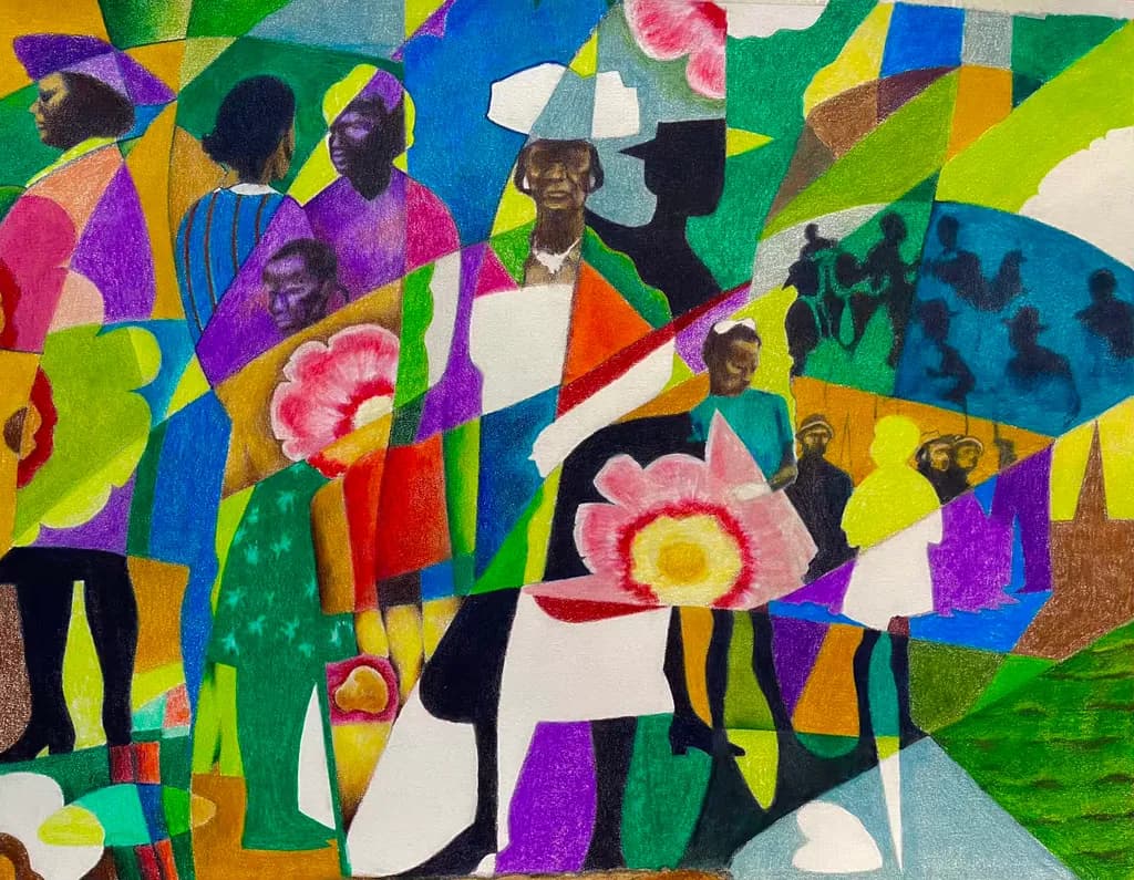 Fragmented Figures and Florals