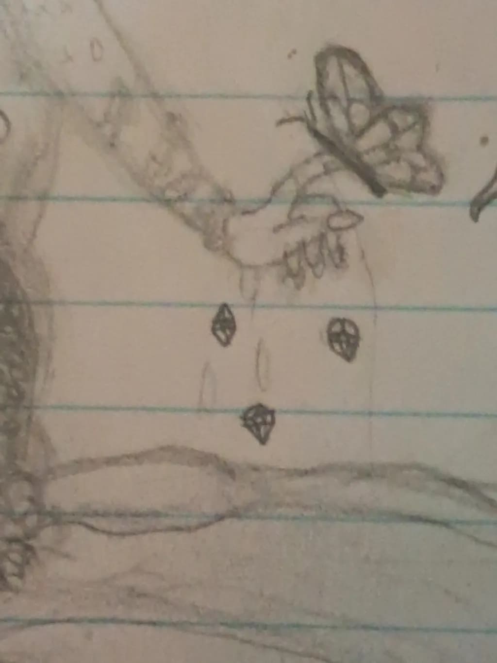 Butterfly and Diamonds