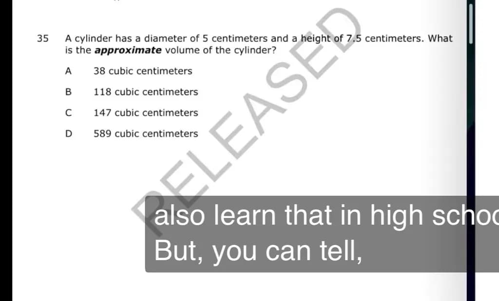Cylinder Volume Calculation