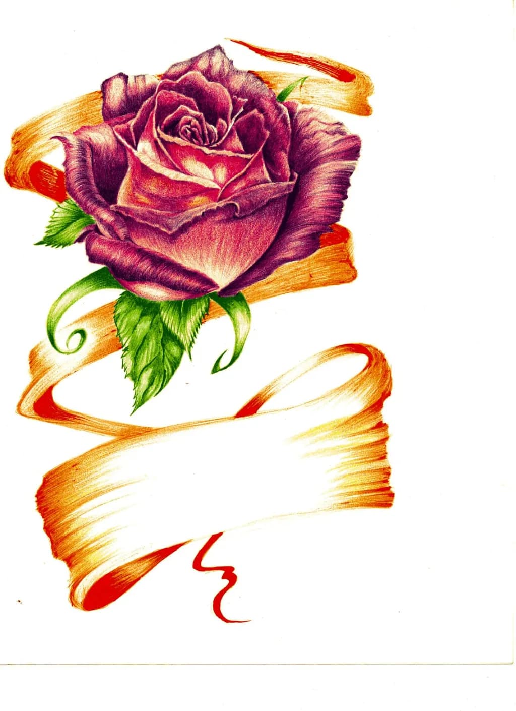 Rose Ribbon Scroll