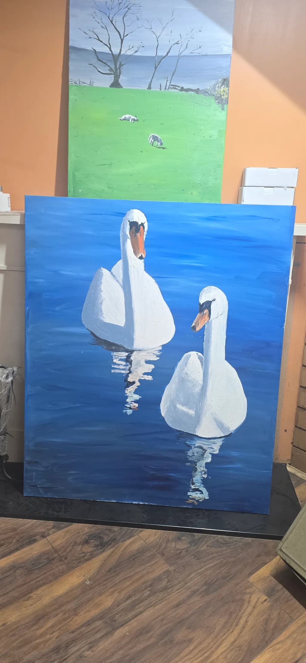 Twin Swans Reflection