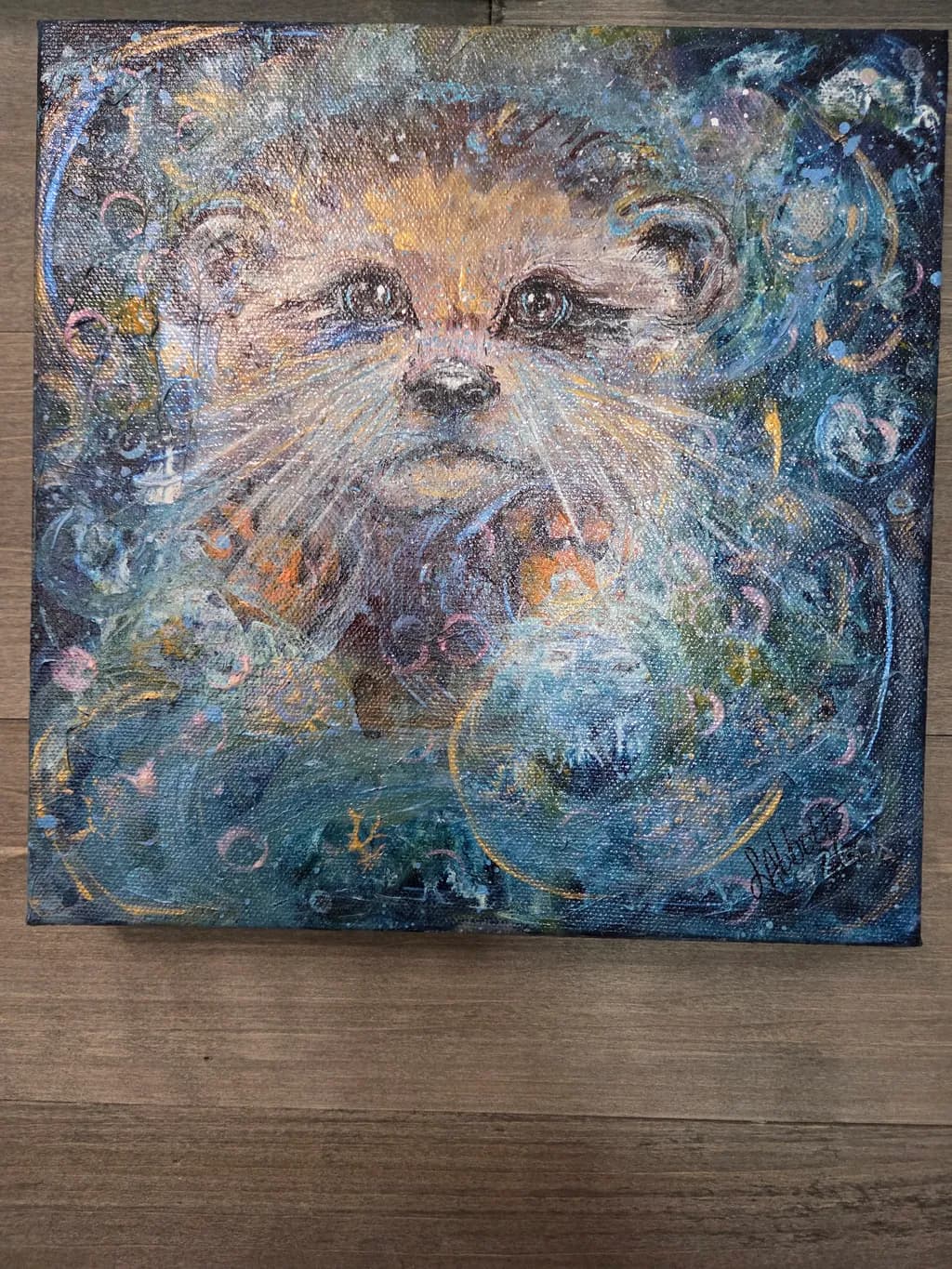 Otter in Bubbles