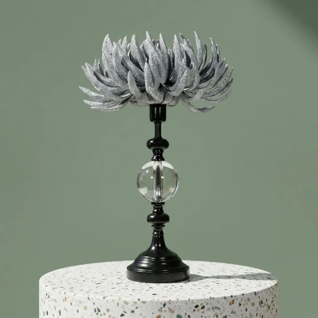 Glittered Silver Bloom
