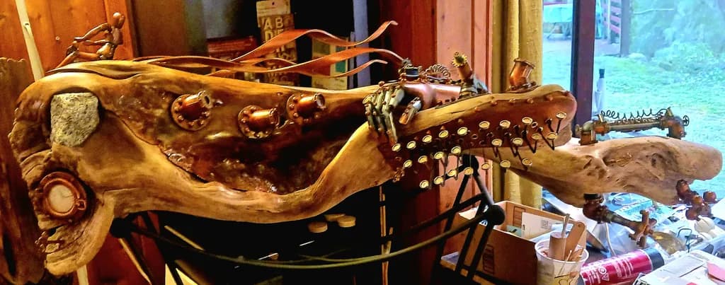 Mechanical Driftwood Creature