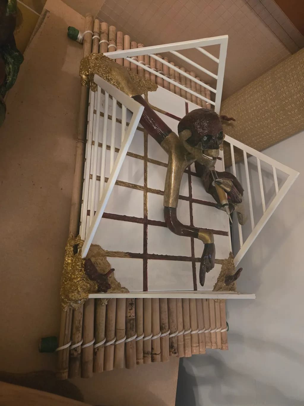 Bamboo Monkey Sculpture