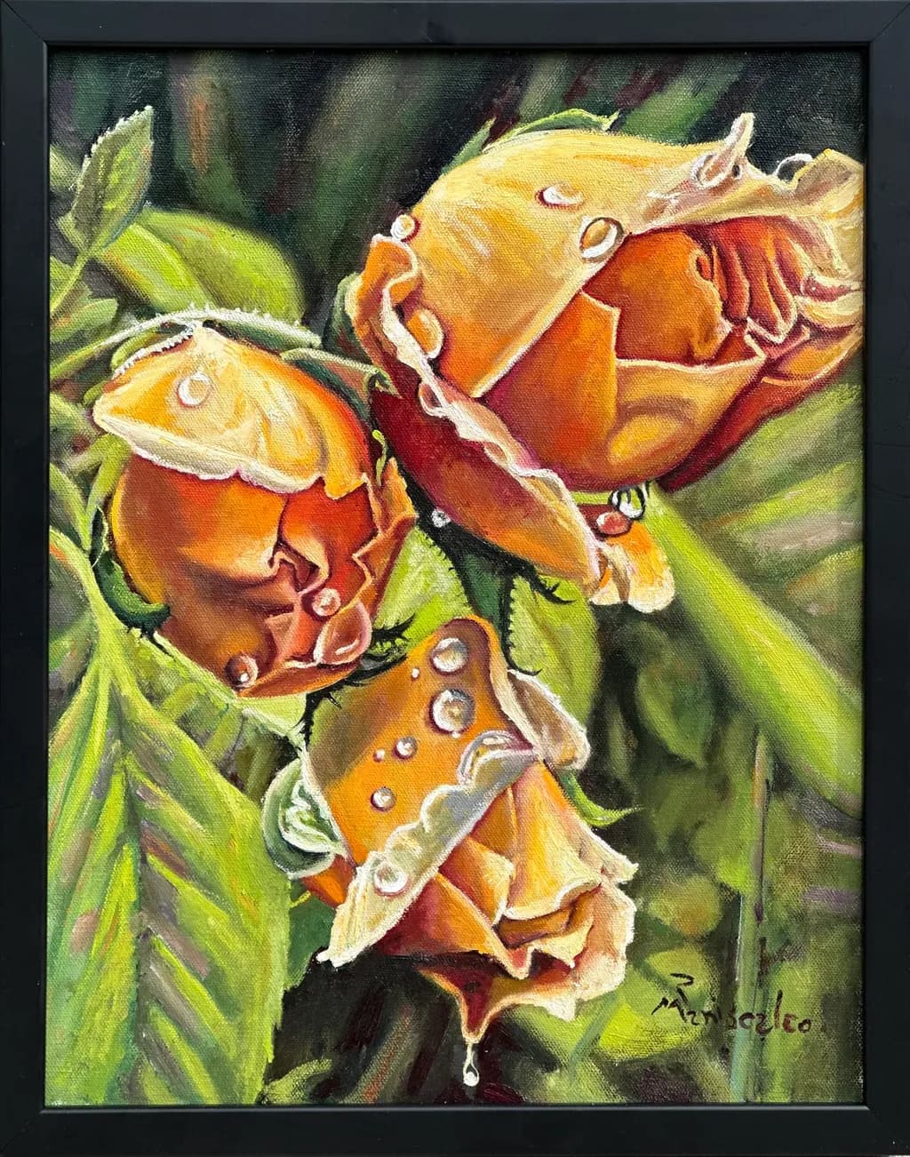 Orange Rose Buds