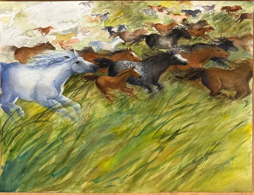 Wild Horses Running