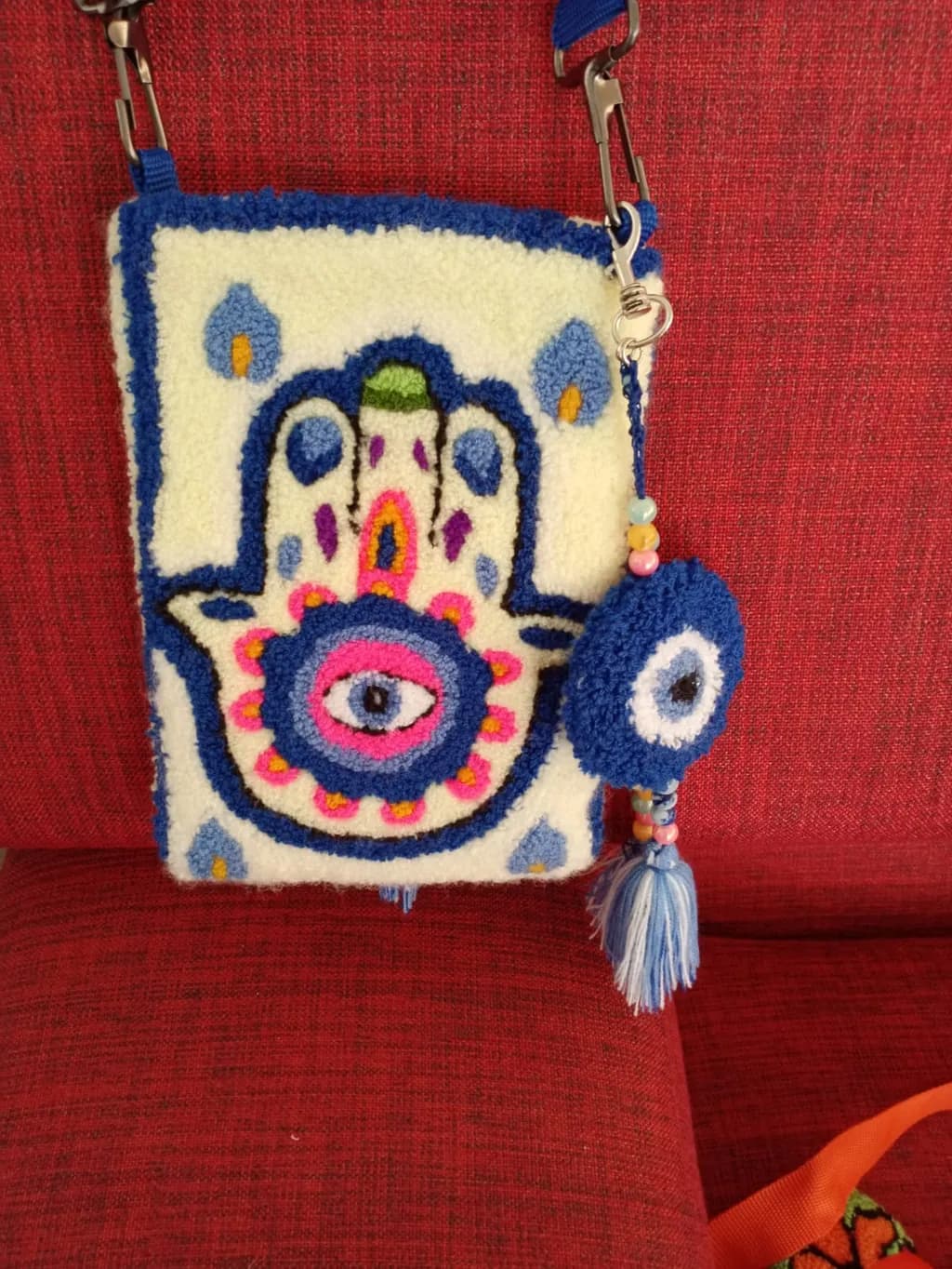Embroidered Hamsa Bag