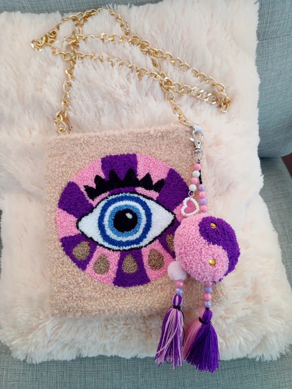 Embroidered Eye Purse