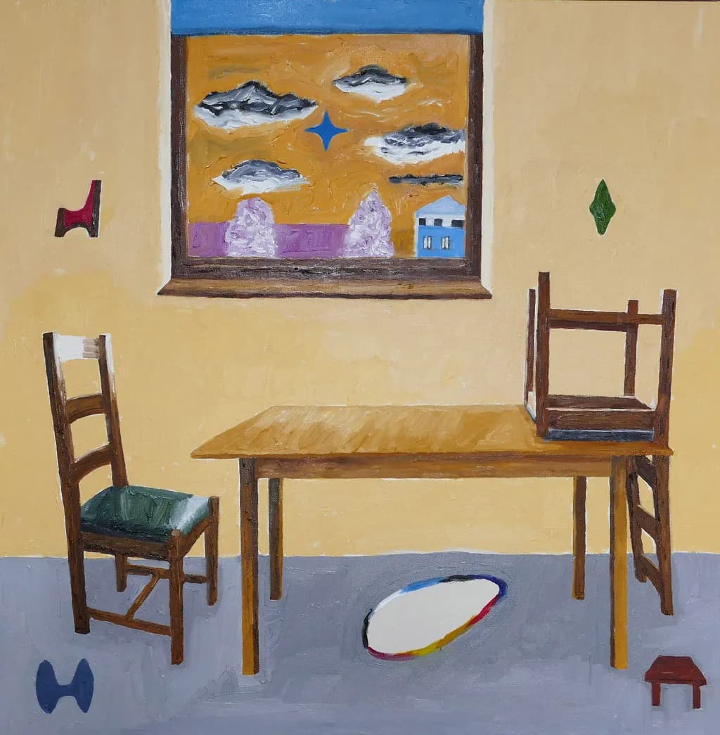 Two Chairs and One Table