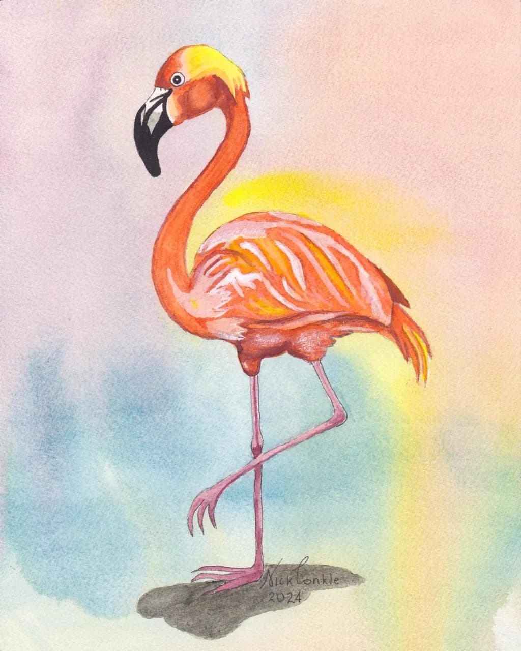 Standing Flamingo