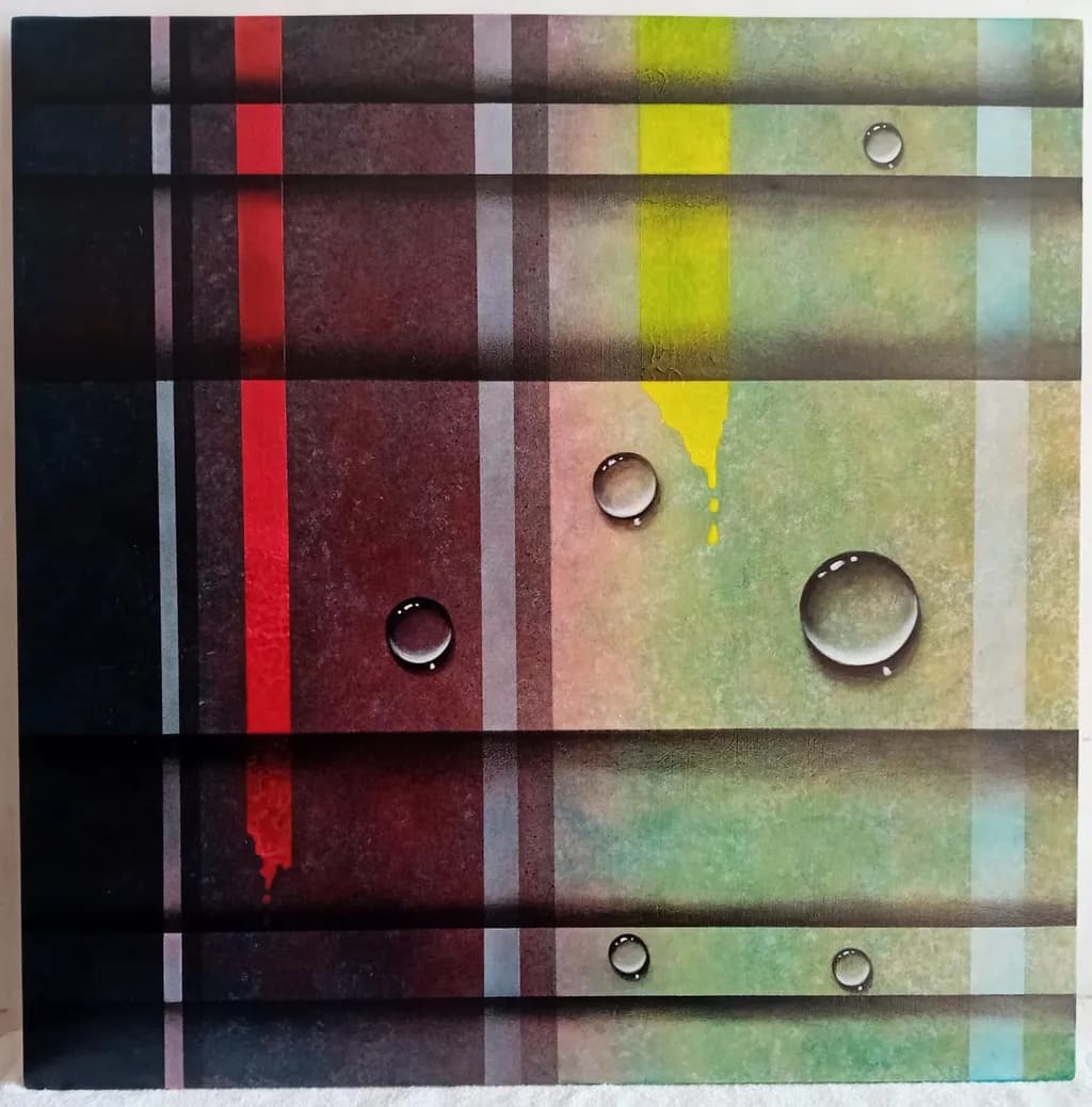 CKinetic Geometric Order in Contaminationolored Drip Grid (Ordine geometrico cinetico in contaminazione)