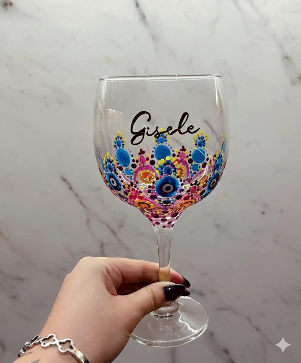 Colorburst Wine Glass