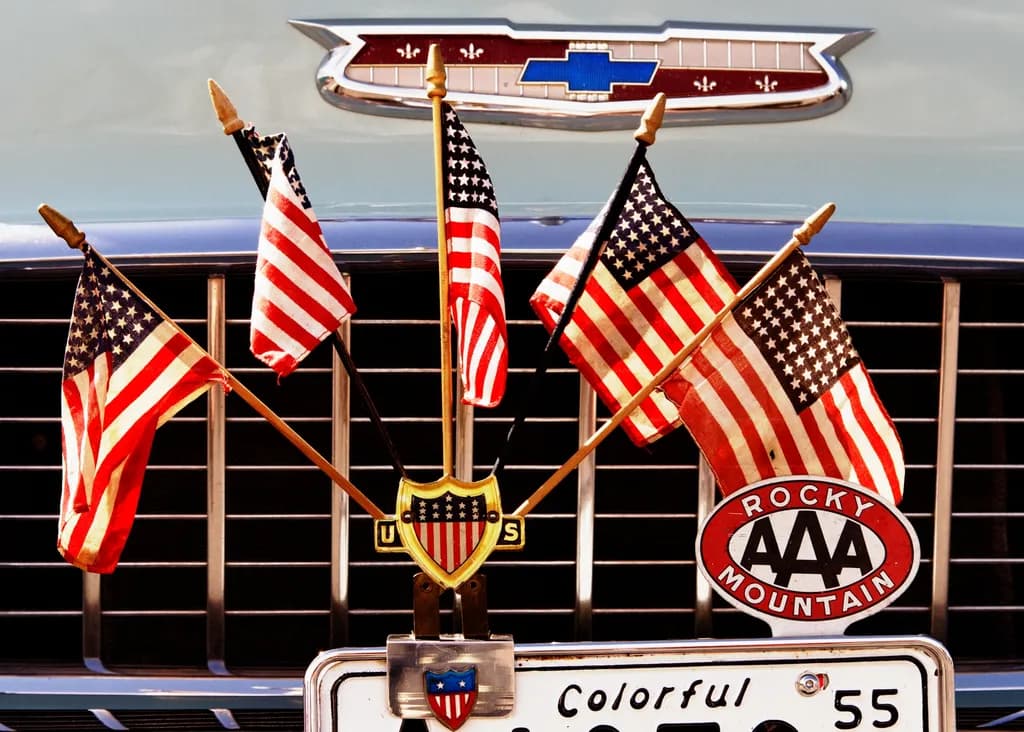 Flags on '55 Chrome