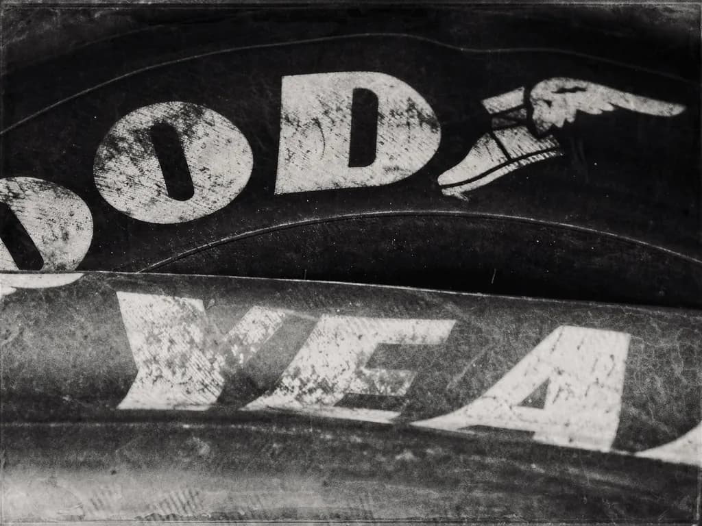 Worn Goodyear Closeup
