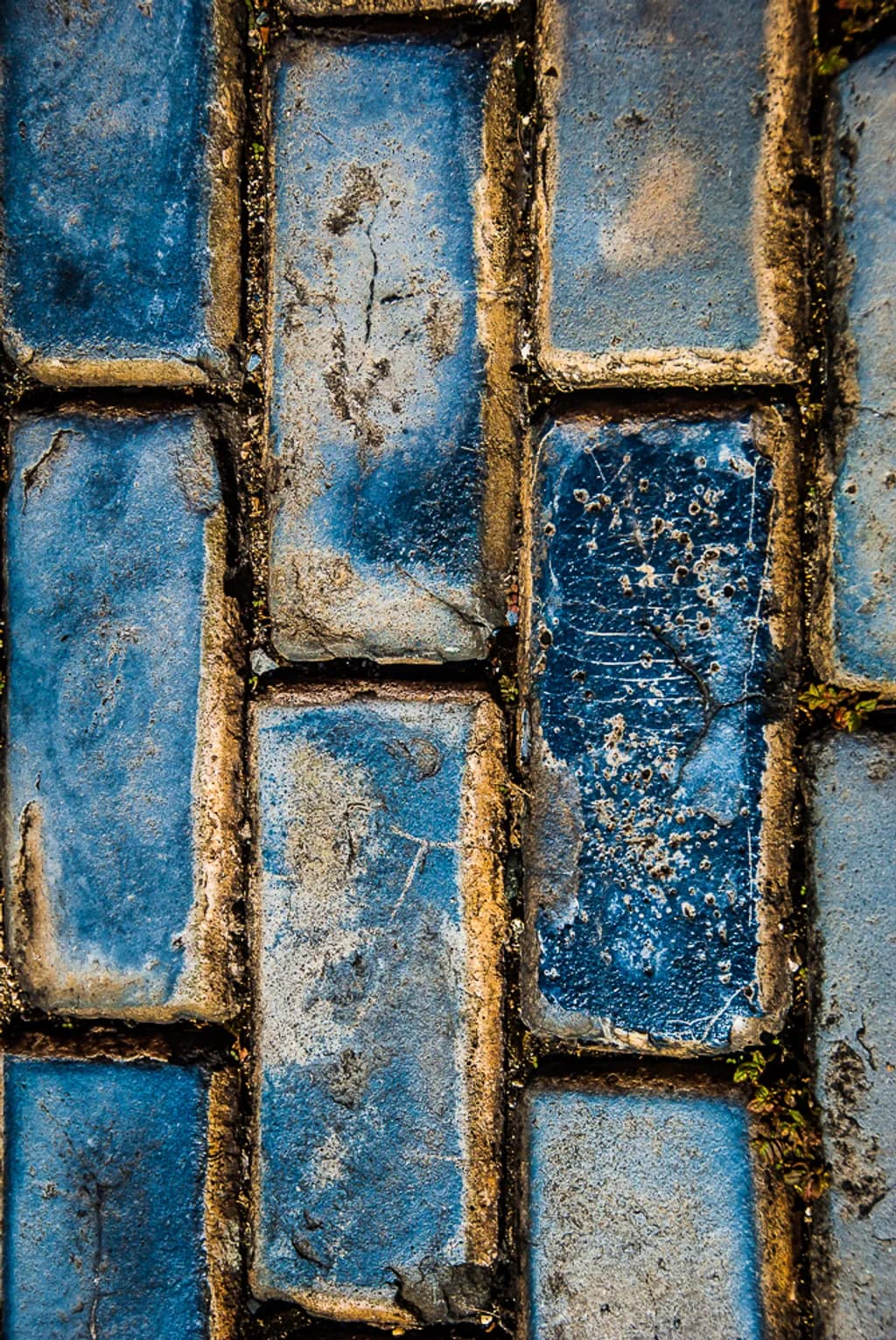 Weathered Blue Bricks
