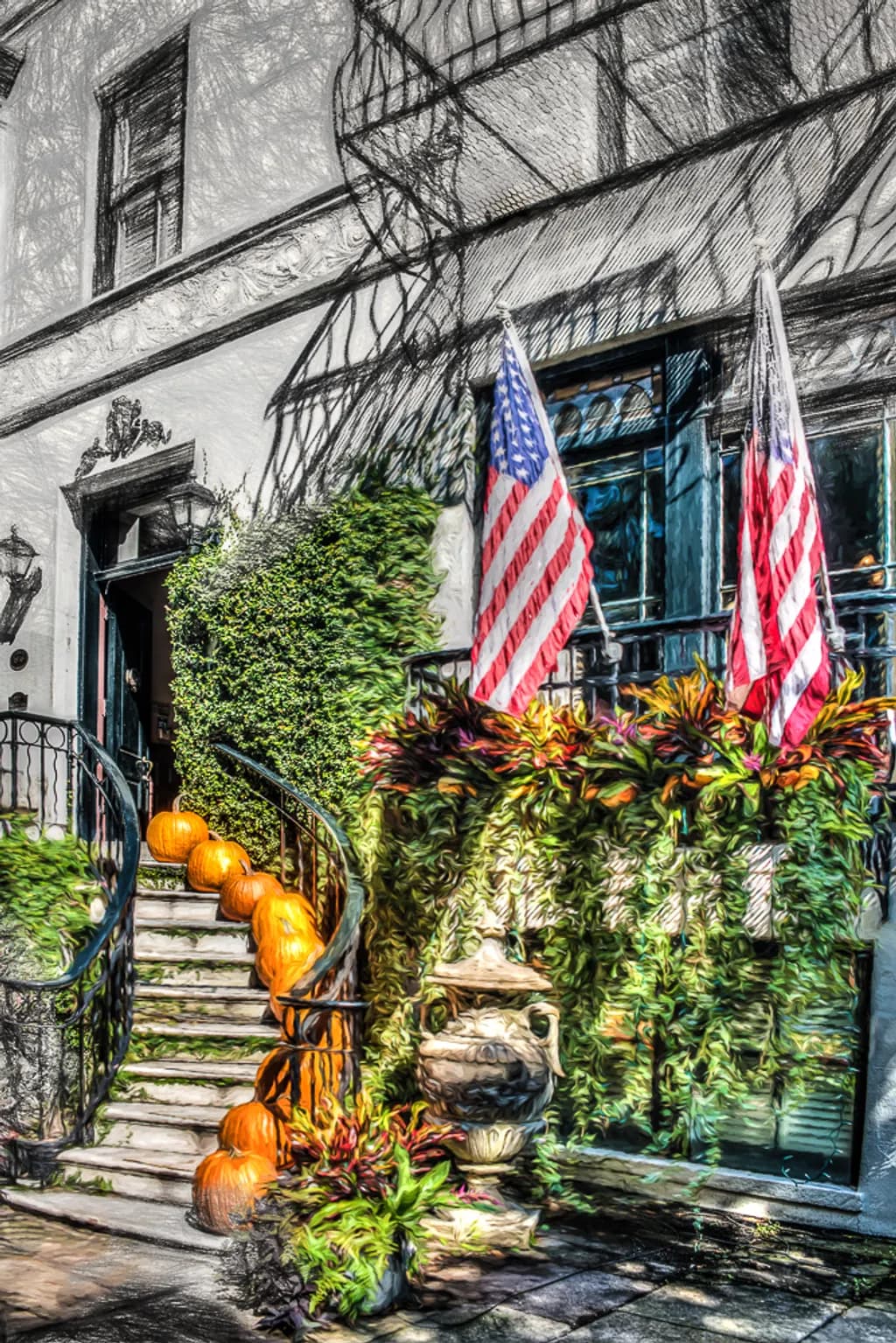Pumpkin Porch Flags