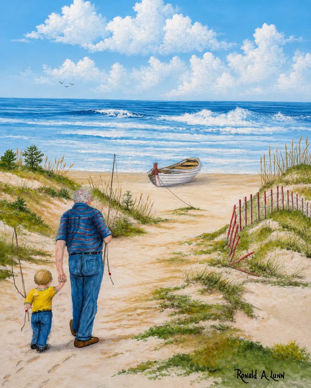 Beach Walk with Boat