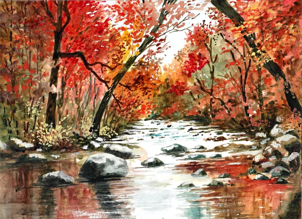 Autumn Forest Pond