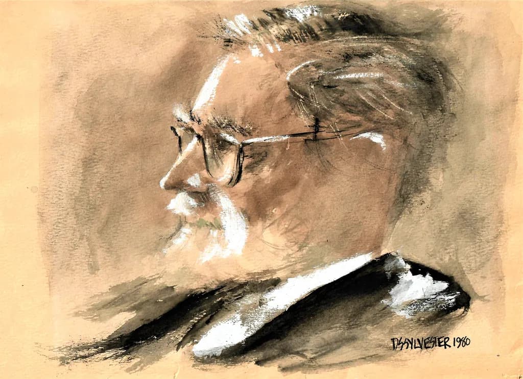 Old Professor with Beard and Glasses