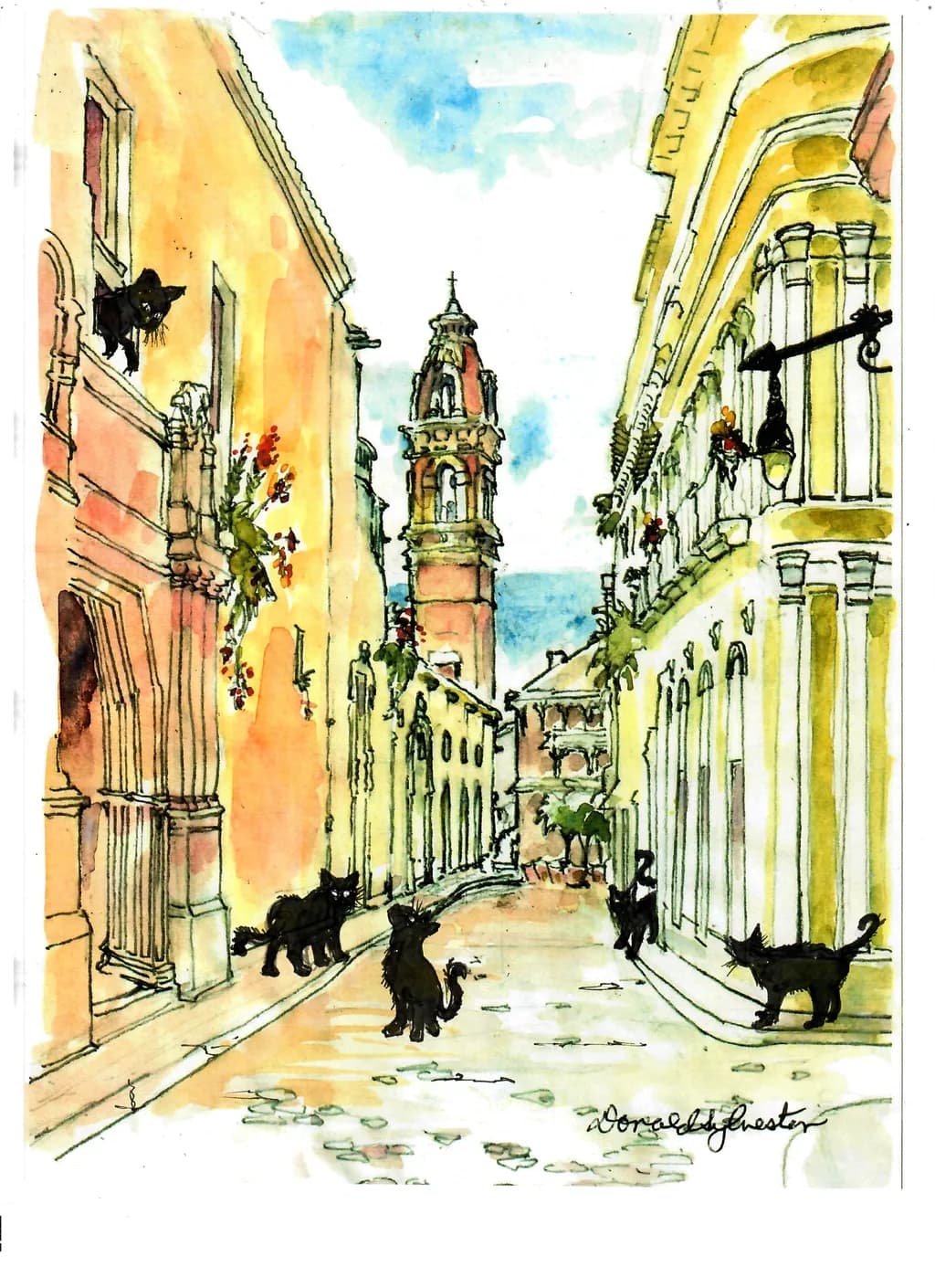 Cats in a Cuban Street