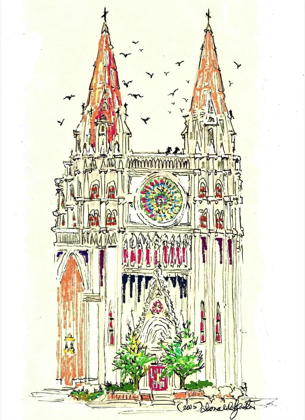 Arandas Church with Birds