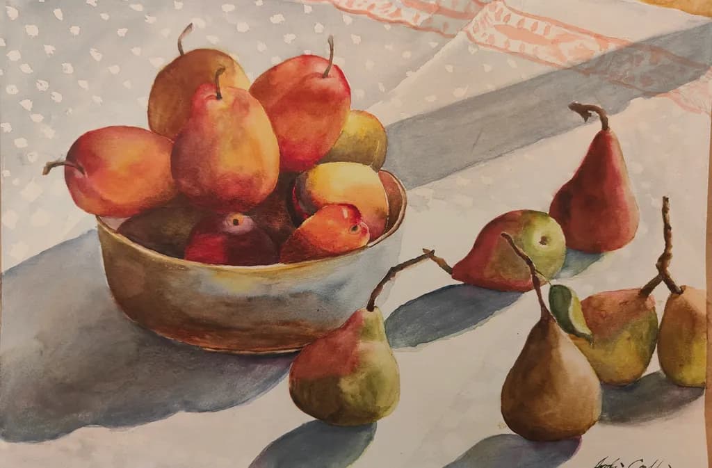 Sunlit Apples and Pears