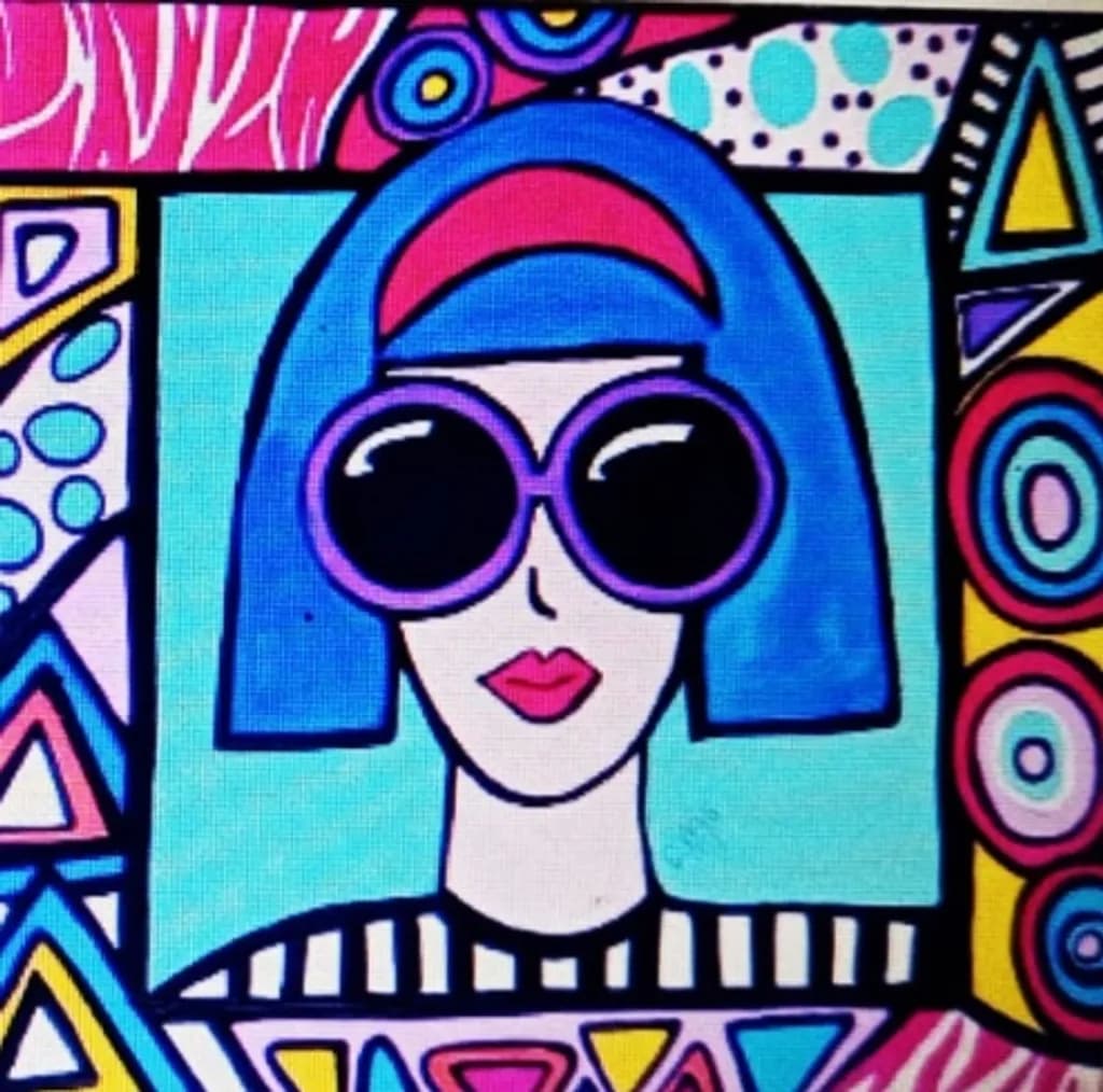 Blue Bob with Sunglasses