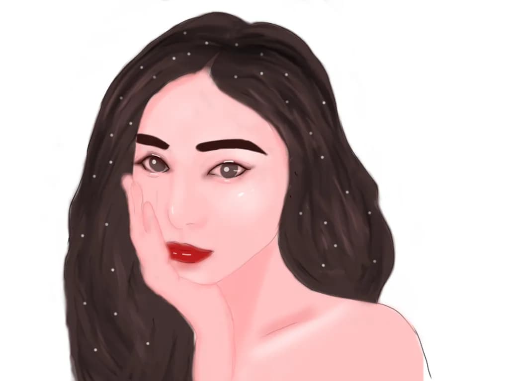 Portrait with Dark Hair