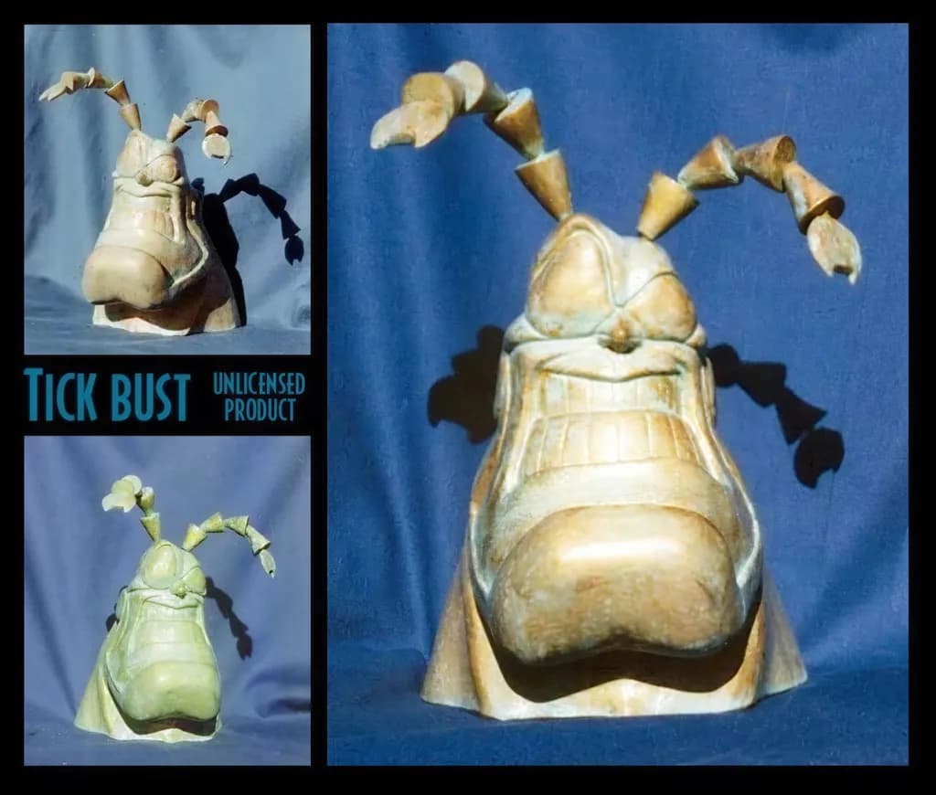 Tick Bust Sculpture